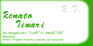 renato timari business card